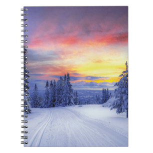 Caderno Espiral Cenário de inverno