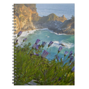 Caderno Espiral Cenário de McWay Falls desaba na praia e
