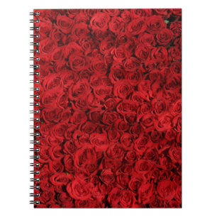 Caderno Espiral Centenas de Rosas vermelhas bonitas