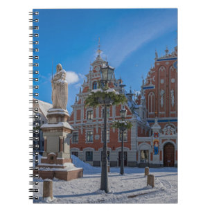 Caderno Espiral Centro histórico de cidades em Riga, Letónia