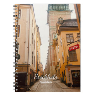 Caderno Espiral Centro Histórico, Estocolmo, Suécia Lembrança