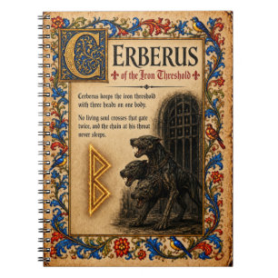 Caderno Espiral Cérbero, Arte do Bestiário Medieval