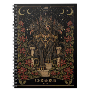 Caderno Espiral Cérbero, Arte do Tarot Estrelado