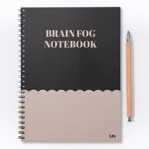Caderno Espiral Cérebro Esquecido Divertido Lista de Tarefas Monog