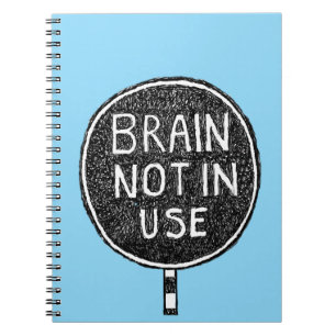 Caderno Espiral Cérebro não em uso : notebook