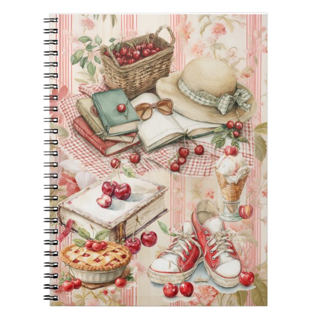 Caderno Espiral Cerejas Doces de Verão (Frente)