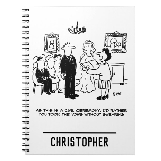 Caderno Espiral Cerimônia de Casamento Civil numa Secretaria (Frente)