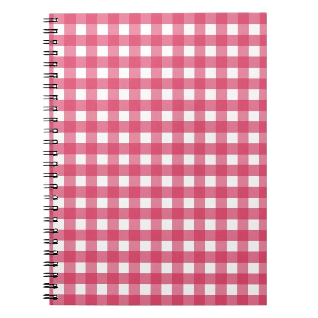 Caderno Espiral Cerise Gingham (Frente)