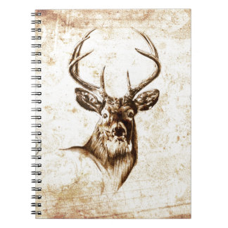 Caderno Espiral Cervos do fineart F078 do vintage