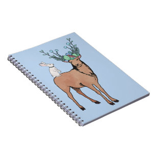 Caderno Espiral Cervos e coelho