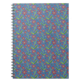 Caderno Espiral Céu Azul | Margaridas Dançantes em Aquarela