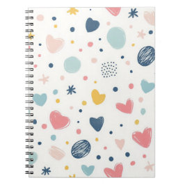 Caderno Espiral Céu de Desenho Animado Bonito