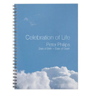 Caderno Espiral Céu Pacífico 1 Memorial Funeral Livro N
