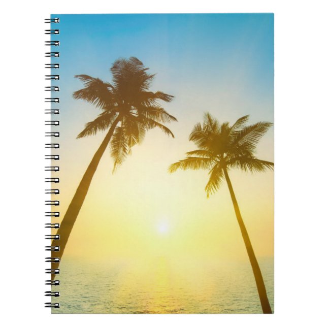 Caderno Espiral Céu tropical idílico (Frente)