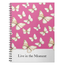 Caderno Espiral Céus Cor-de-Rosa & Borboletas 
