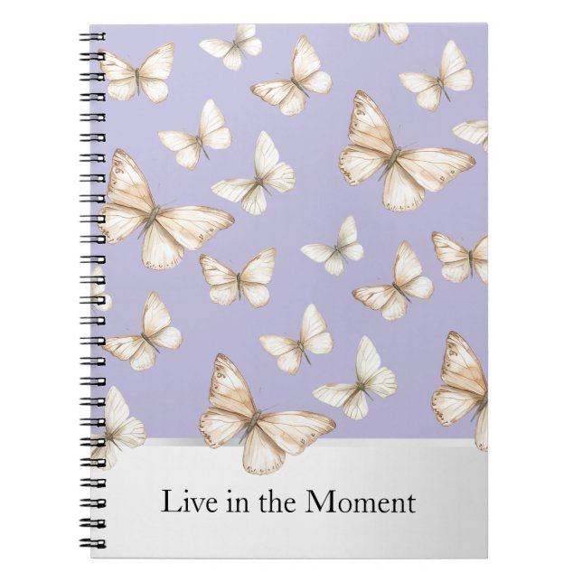 Caderno Espiral Céus de Lavanda & Borboletas  (Frente)