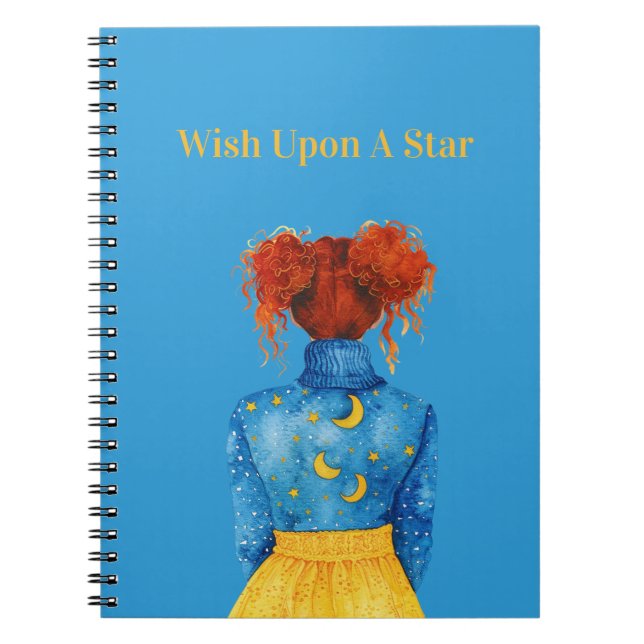 Caderno Espiral Céus Estrelados Luas Ruiva (Frente)