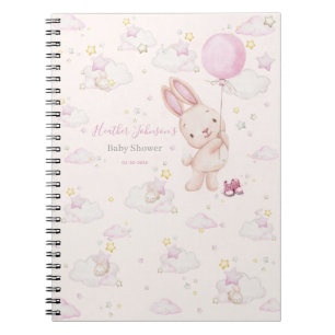 Caderno Espiral Chá de Bebê Menina Coelhinho