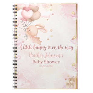 Caderno Espiral Chá de fraldas Bunny Baby Girl