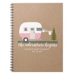 Caderno Espiral Chá de fraldas da Adventure Retro Trailer Camper