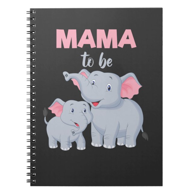 Caderno Espiral Chá de fraldas Elefante Futuro (Frente)