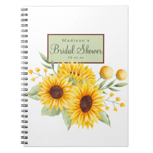 Caderno Espiral Chá de Noiva do Girassol