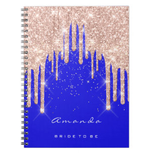 Caderno Espiral Chá de panela de Artista Real Blue Makeup