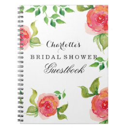 Caderno Espiral chá de panela de Coral Boho Chic