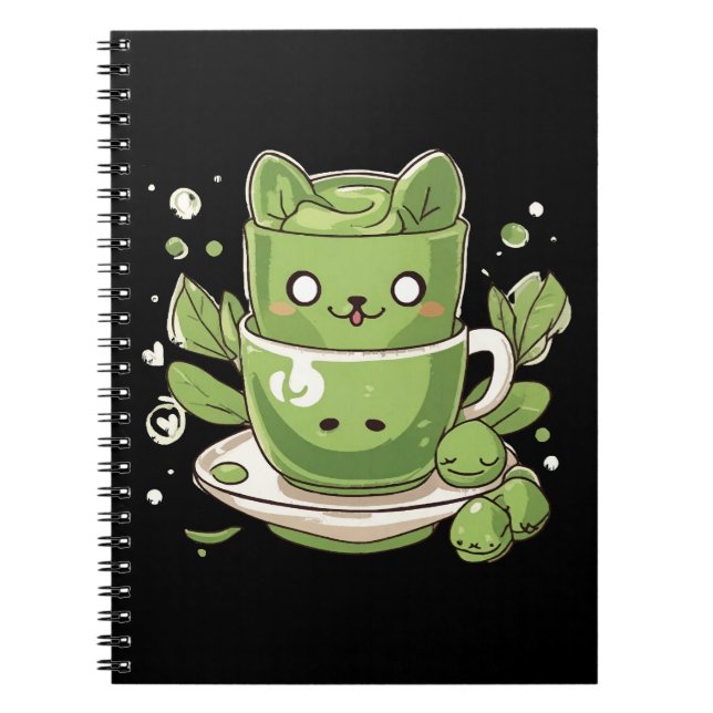 Caderno Espiral chá verde matcha (Frente)