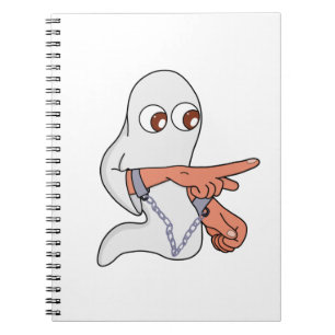 Caderno Espiral Chained ghost pointing forward