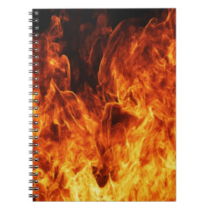 Caderno Espiral Chama laranja