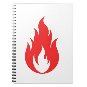Caderno Espiral Chama vermelha