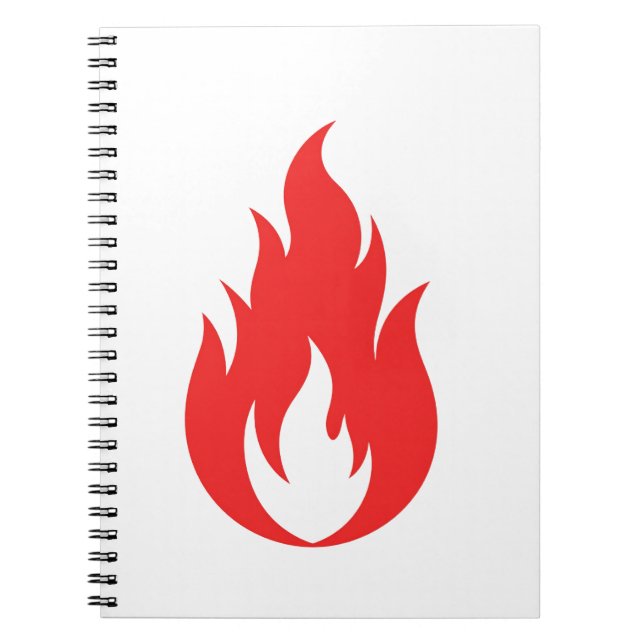 Caderno Espiral Chama vermelha (Frente)