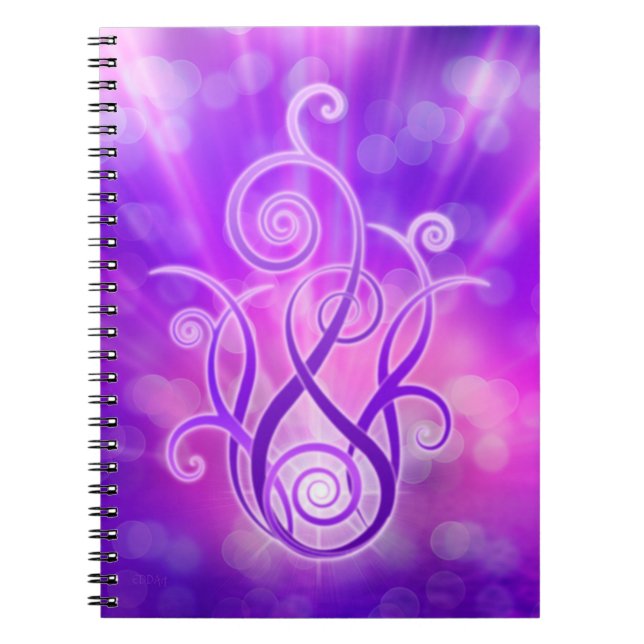 Caderno Espiral Chama Violeta/Fogo Violeta (Frente)