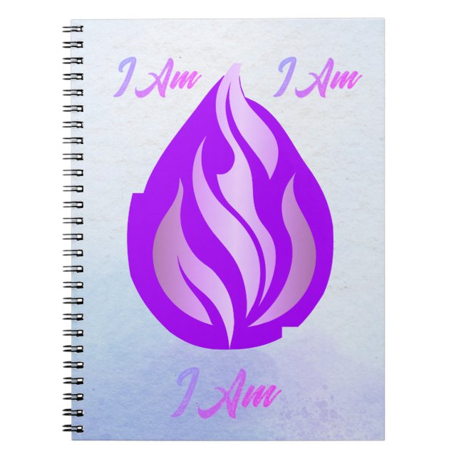Caderno Espiral Chama Violeta Sagrada - Eu Sou (Frente)