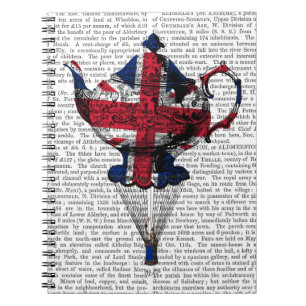 Caderno Espiral Chamada de Chalé de Voo Union Jack
