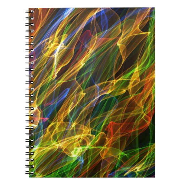 Caderno Espiral Chamas Coloridas (Frente)