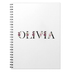 Caderno Espiral Chamo-me Olivia. Chamo-me Olivia.