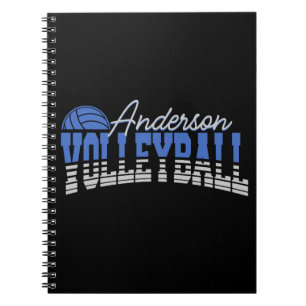Caderno Espiral Champ da Equipe de NOME ADD do Jogador de Voleibol