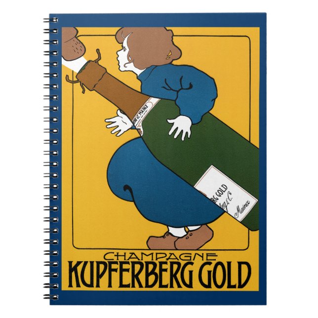 Caderno Espiral Champagne Kupferberg Dourado (Frente)