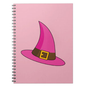 Caderno Espiral Chapéu de Bruxa Rosa