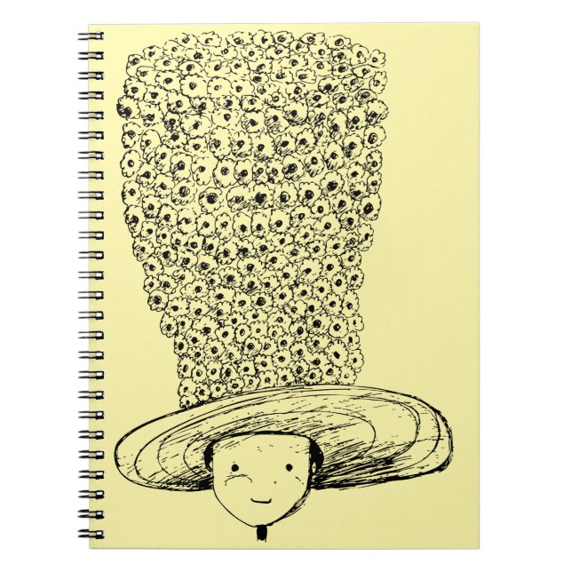 Caderno Espiral Chapéu de Flor (Frente)