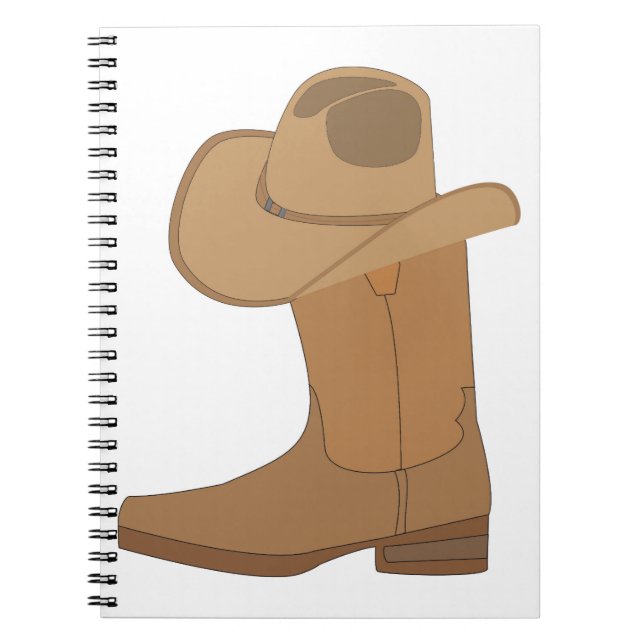 Caderno Espiral Chapéu e Boot de Cowboy (Frente)