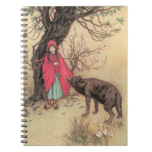 Caderno Espiral Chapeuzinho Vermelho Vintage por Warwick Goble