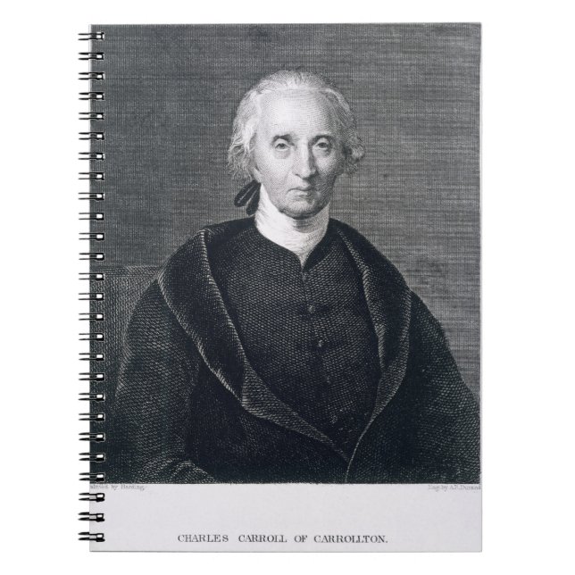 Caderno Espiral Charles Carroll de Carrollton, gravado pelo (Frente)