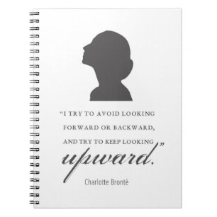 Caderno Espiral Charlotte Bronte - Continue Olhando Para Cima - Br