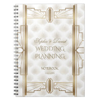 Charm Dourado Excelente Gatsby Art Deco Planner de