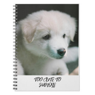 Caderno Espiral "Charme de Cachorrinho Branco Fofinho"