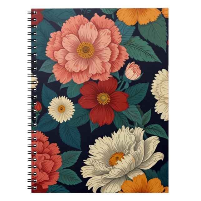 Caderno Espiral Charming Floral (Frente)