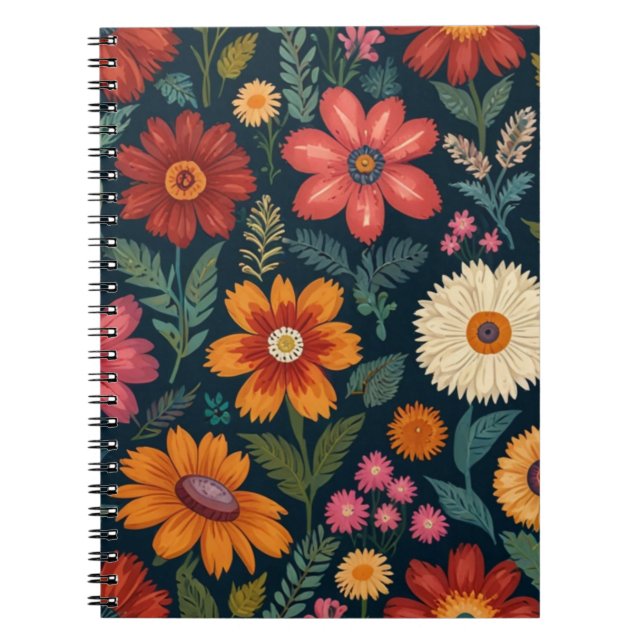 Caderno Espiral Charming Floral (Frente)